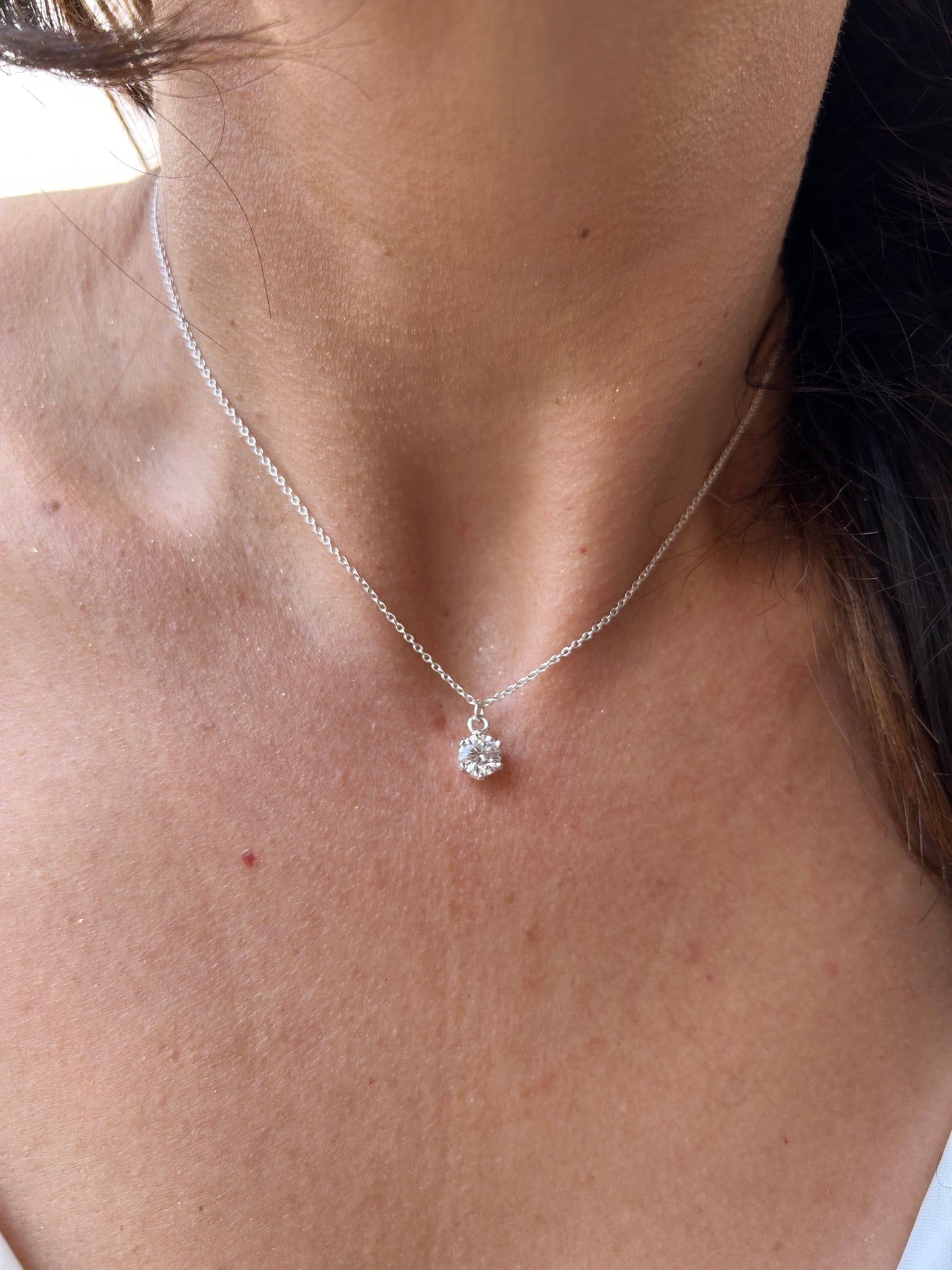 Cadou pentru fiica - Colier din Argint - pandativ cristal tip Swarovski