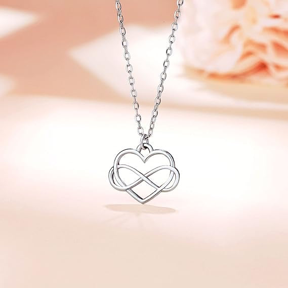 Cadou pentru sora - Colier din Argint - pandativ inima/infinit