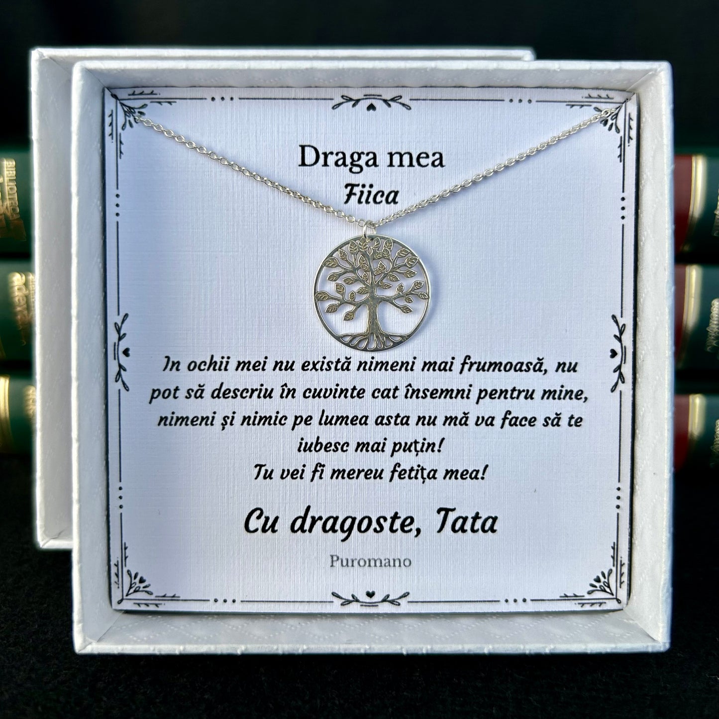 Cadou pentru fiica - Colier din Argint - pandativ Arborele vietii