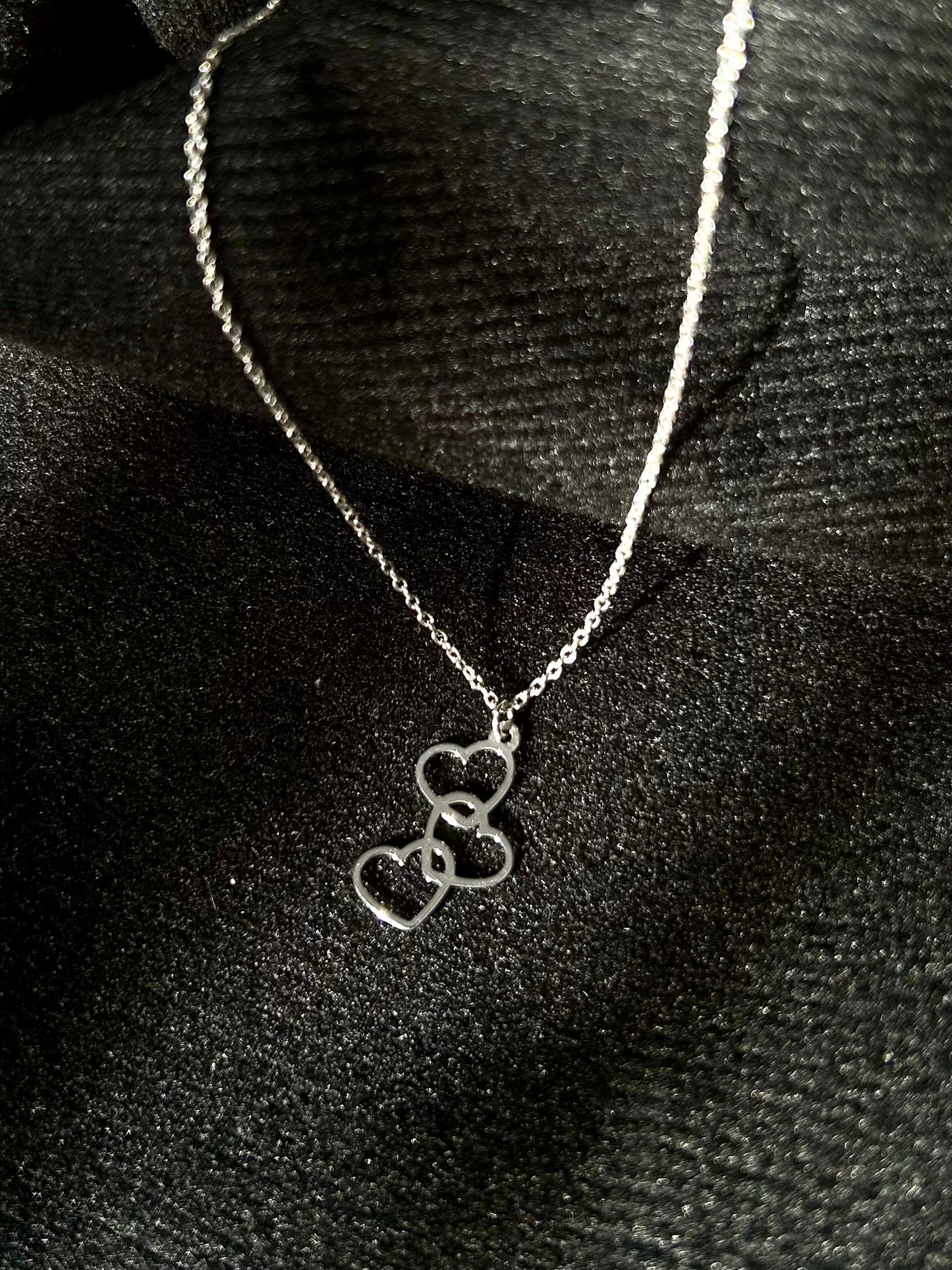 Cadou pentru fiica - Colier din Argint - pandativ trei inimi