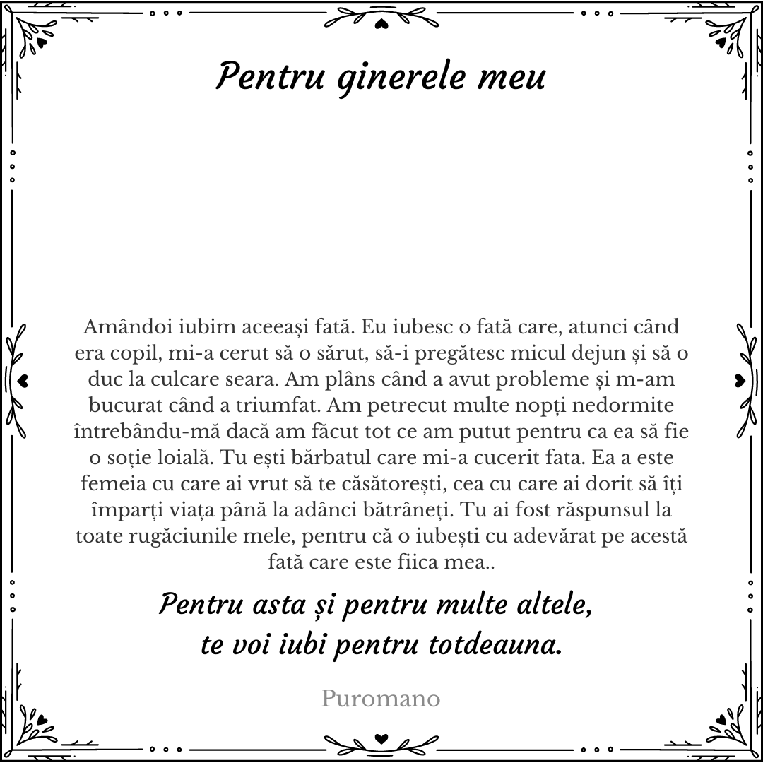 Pentru ginerele meu⭐⭐⭐⭐⭐