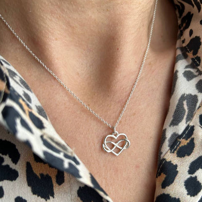 Cadou pentru mama - Colier din Argint - pandativ inima/infinit